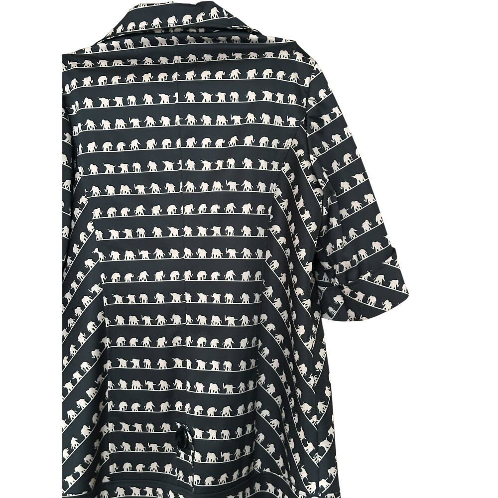 Vintage Retro Mod Nabeier Elephant Print Jacket approx fit Women's XL - Picture 10 of 12